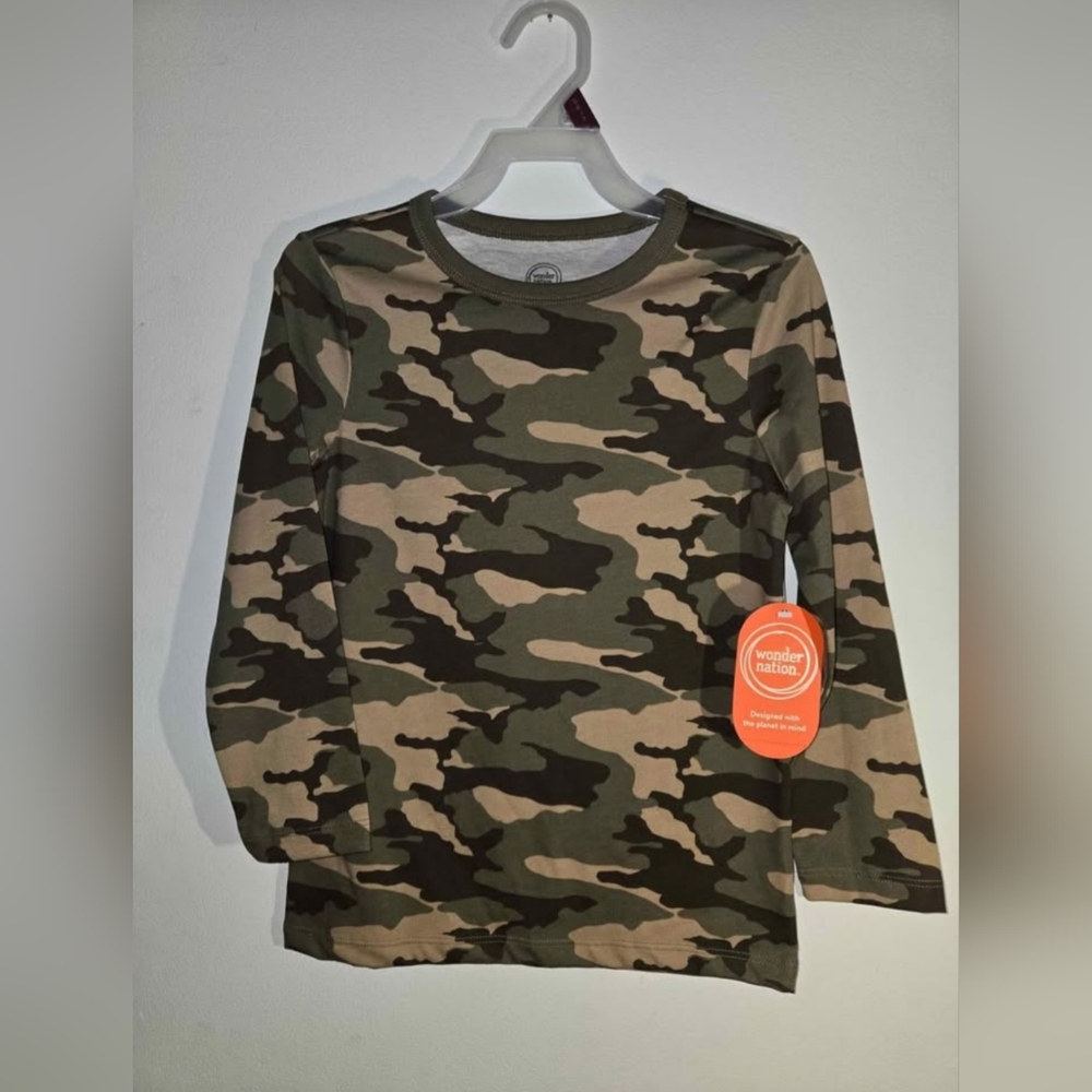 Kids Camo Long Sleeve Shirt-Small